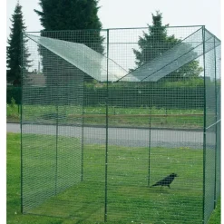Parc à corbeaux facile à installer acier galvanisé 2x2x2m