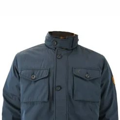 Parka réversible col montant polyester marron/bleu marine M à 2XL
