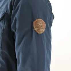 Parka réversible col montant polyester marron/bleu marine M à 2XL