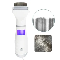 Peigne électrique anti-poux autonomie 4-6h LED 3 niveaux silencieux