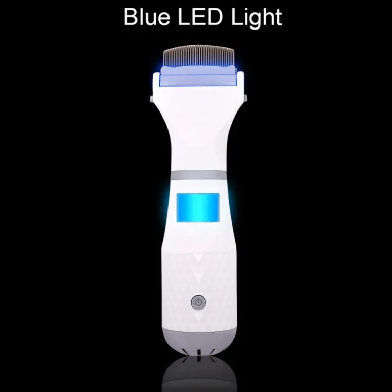 Peigne électrique anti-poux autonomie 4-6h LED 3 niveaux silencieux