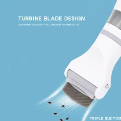 Peigne électrique anti-poux autonomie 4-6h LED 3 niveaux silencieux