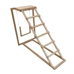 Perchoir poules en bois 1 échelle avec balançoire