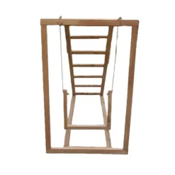 Perchoir poules en bois 1 échelle avec balançoire