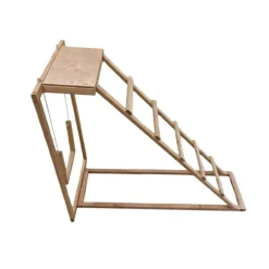 Perchoir poules en bois 1 échelle avec balançoire