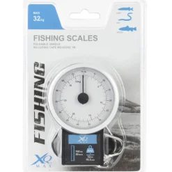 Peson de pêche 32 kg avec ruban à mesurer 100 cm