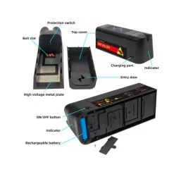 Piège à souris électrique USB - 2500V - 30 chocs par recharge