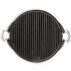 Plancha ronde barbecue réversible fonte émaillée Ø43cm 6-8 pers