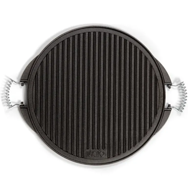 Plancha ronde barbecue réversible fonte émaillée Ø43cm 6-8 pers