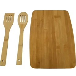 Planche à découper bambou 33 x 23 x 1 cm 2 spatules