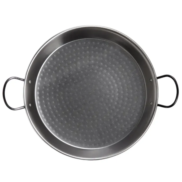 Plat paella flamme directe acier poli laminé Ø60cm 12-20 pers