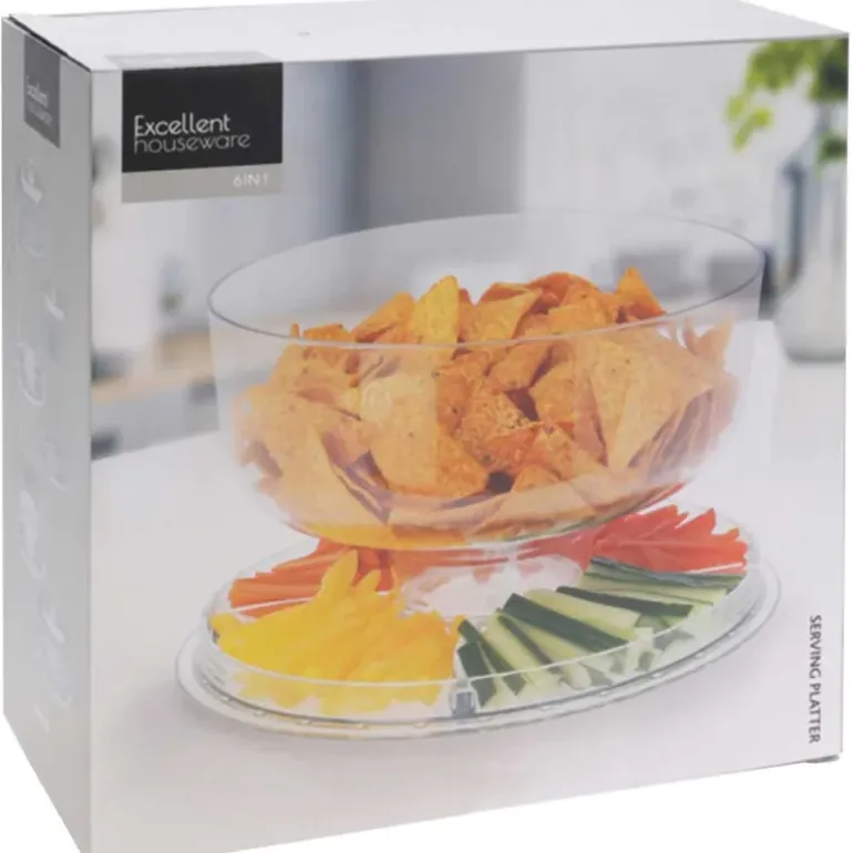 Plateau de service avec couvercle Ø30,5cm H20cm 890g