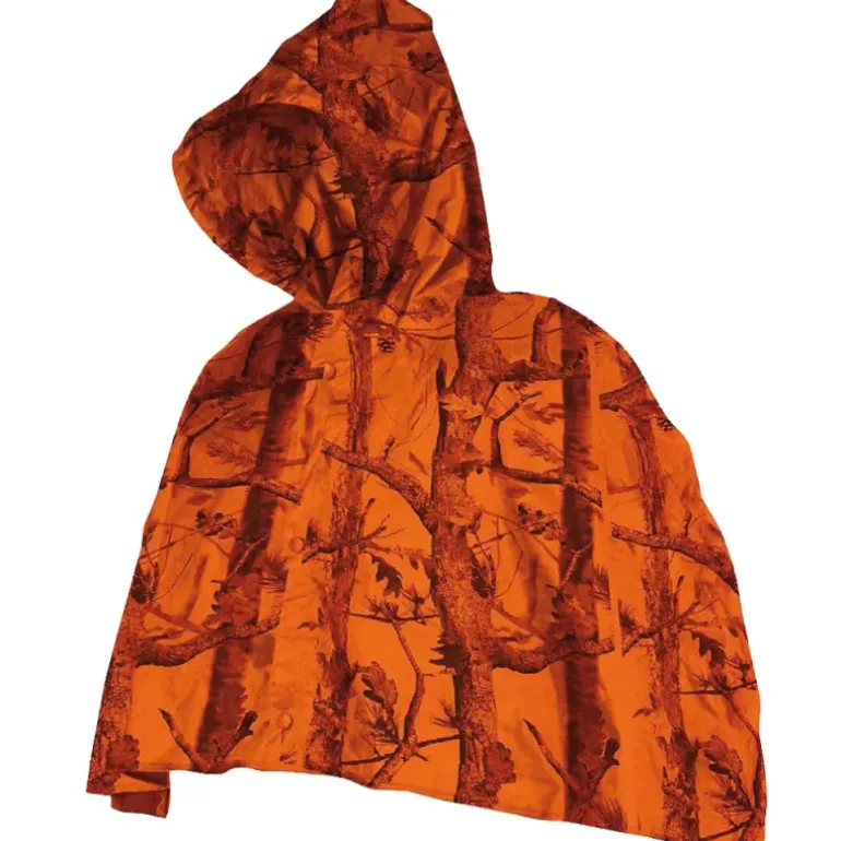 Pèlerine Dinan Ghost imperméable polyuréthane orange blaze&black