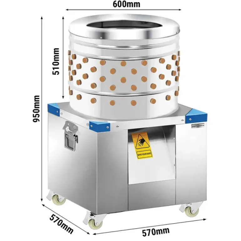 Plumeuse humide inox 154 doigts – Tambour Ø 60 cm