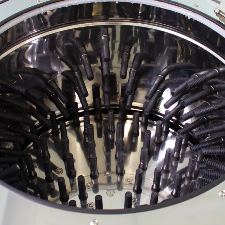 Plumeuse professionnelle Cylindra inox 144 doigts 0,75kW River Systems