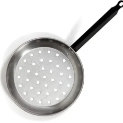 Poêle à marrons fond perforé manche long acier laminé Ø28cm