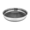 Poêle acier inoxydable nid d'abeille 24 cm