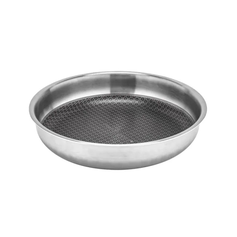 Poêle acier inoxydable nid d'abeille 20 cm
