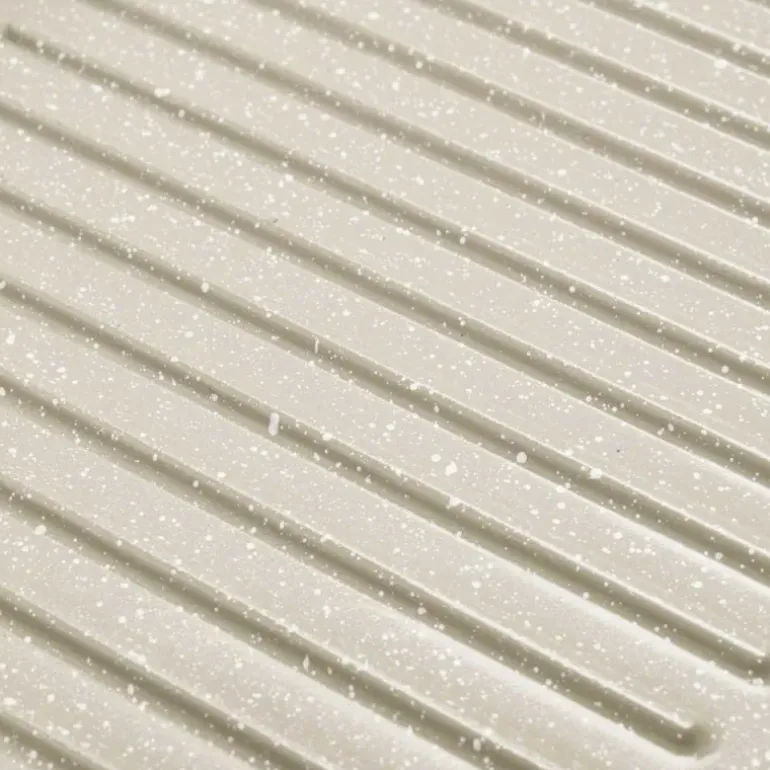 Poêle grill compartimentée céramique 31x24.5cm fonte alu 2mm