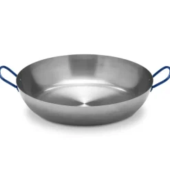 Poêle Lyonnaise polie avec anses Acier poli 40cm