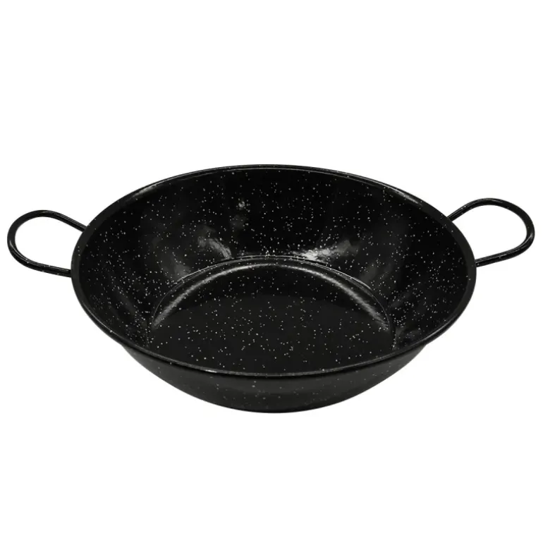 Poêle profonde émaillés poignées acier laminé Ø30cm