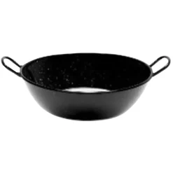 Poêle profonde émaillés poignées acier laminé Ø36cm