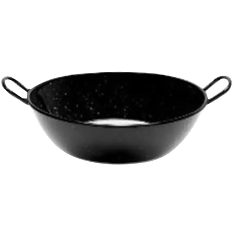 Poêle profonde émaillés poignées acier laminé Ø36cm
