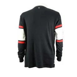 Polo FAST manches longues col classique coton bleu marine M à 3XL