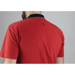 Polo Homme LMA® Rouge - Manches Courtes Col Chemise - Coton Polyester