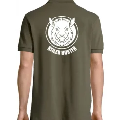 Polo Keiler Hunter kaki 100% coton manches courtes logo 3