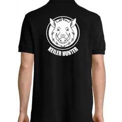 Polo Keiler Hunter noir 100% coton manches courtes logo 3
