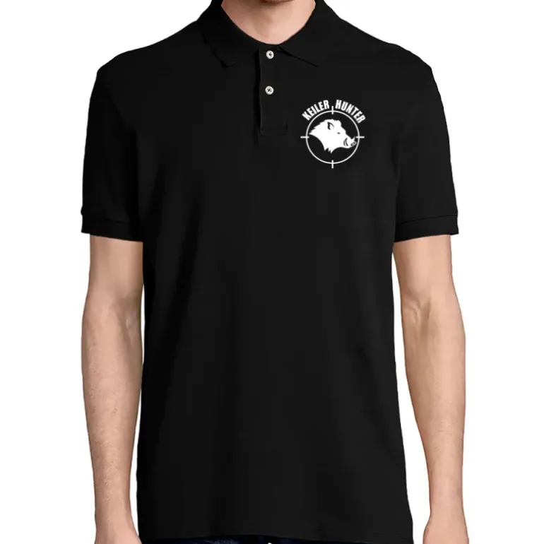 Polo Keiler Hunter noir logo 1