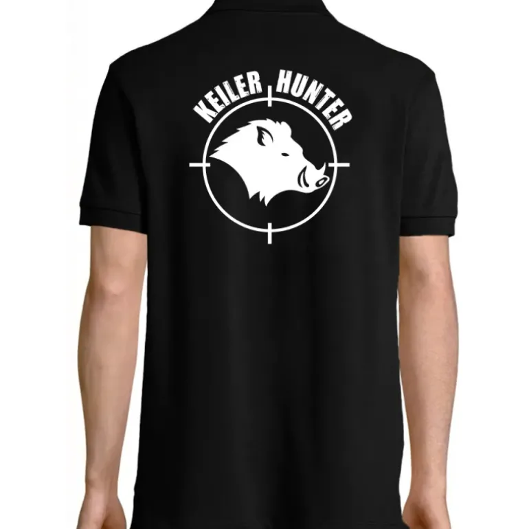 Polo Keiler Hunter noir logo 1
