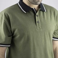 Polo manche courtes Lewis élégant coton polyester vert S à 3XL