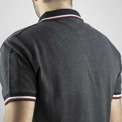 Polo manches courtes LORD coton polyester gris chiné S au 3XL