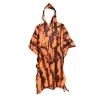 Poncho imperméable polyester enduit orange taille unique