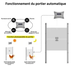 Portier automatique capteur de lumière programmable