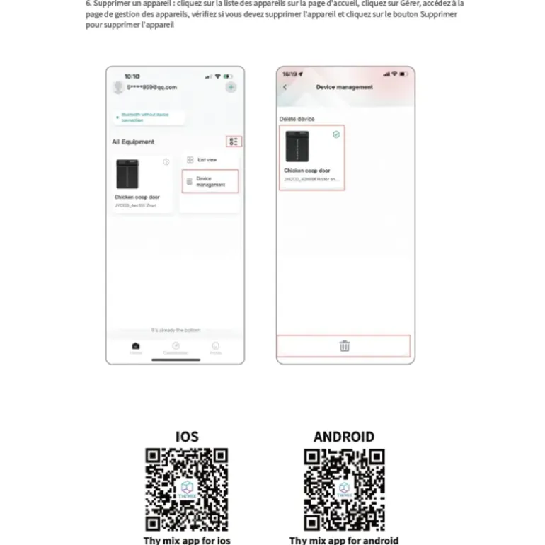 Portier automatique solaire télécommande et application Smartphone