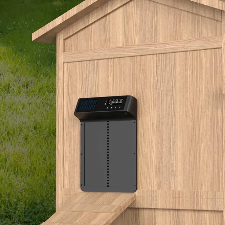 Portier automatique solaire télécommande et application Smartphone