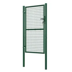 Portillon grillagé 1x1,5m maille 50mm vert avec serrure