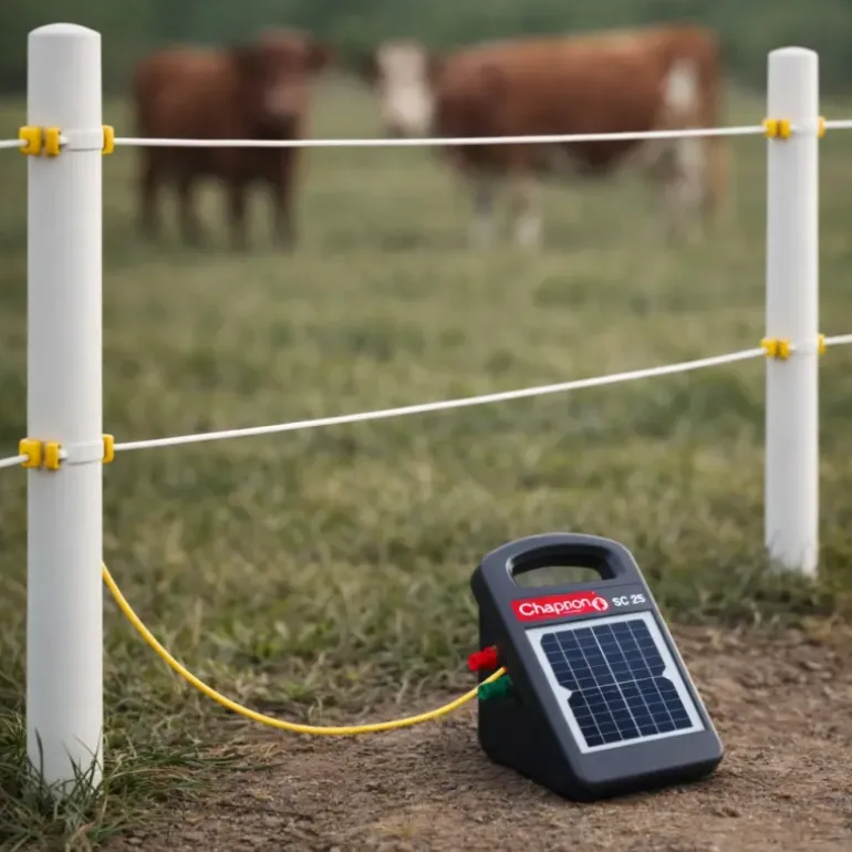 Poste électrificateur solaire SC25 tension 6200 v accu intégré