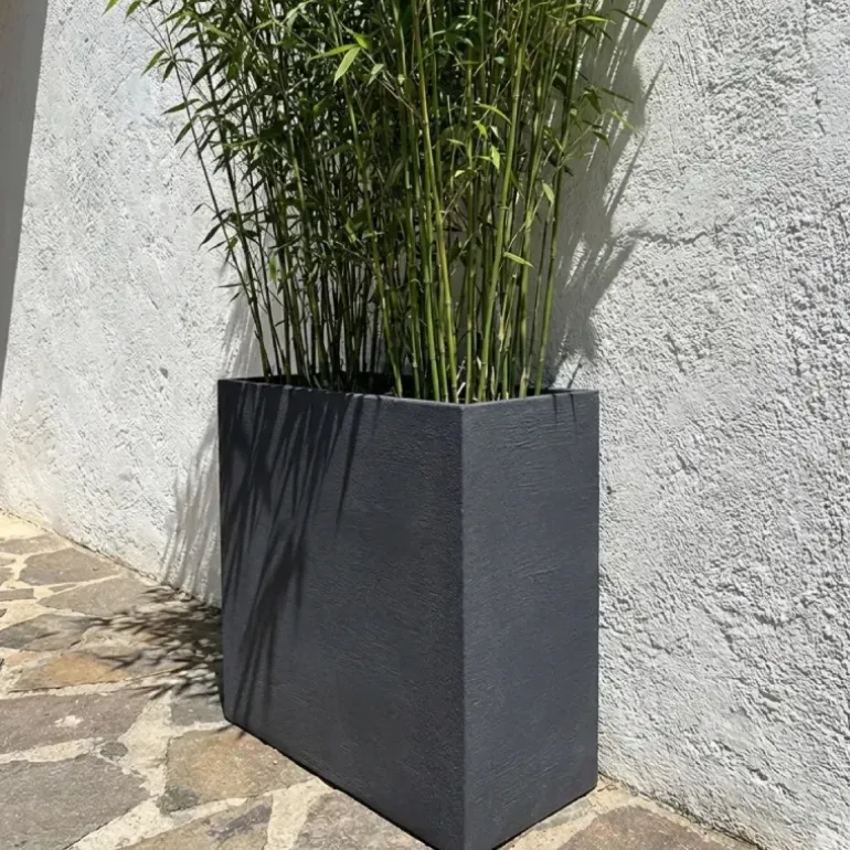 Pot de fleurs anthracite plastique 60 X 26 X 60 cm