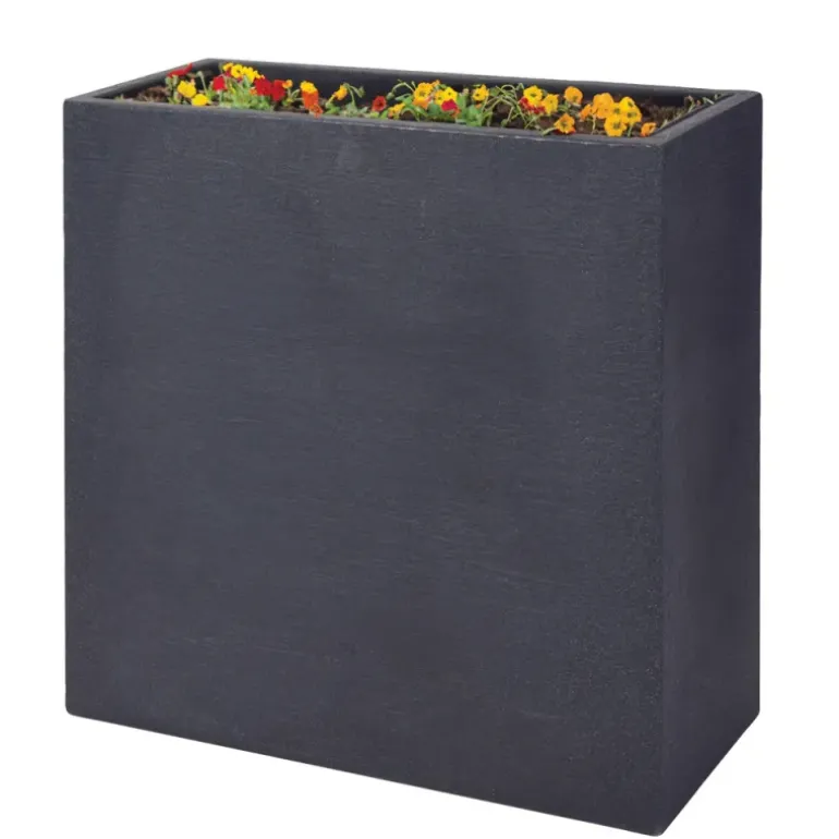 Pot de fleurs anthracite plastique 60 X 26 X 60 cm