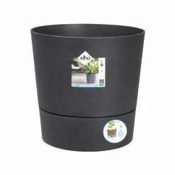 Pot de jardin Ø43xH43cm gris anthracite Elho® en plastique recyclé