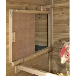 Poulailler Bois 2 étages 10-15 poules 222X115 X200 cm sol PVC