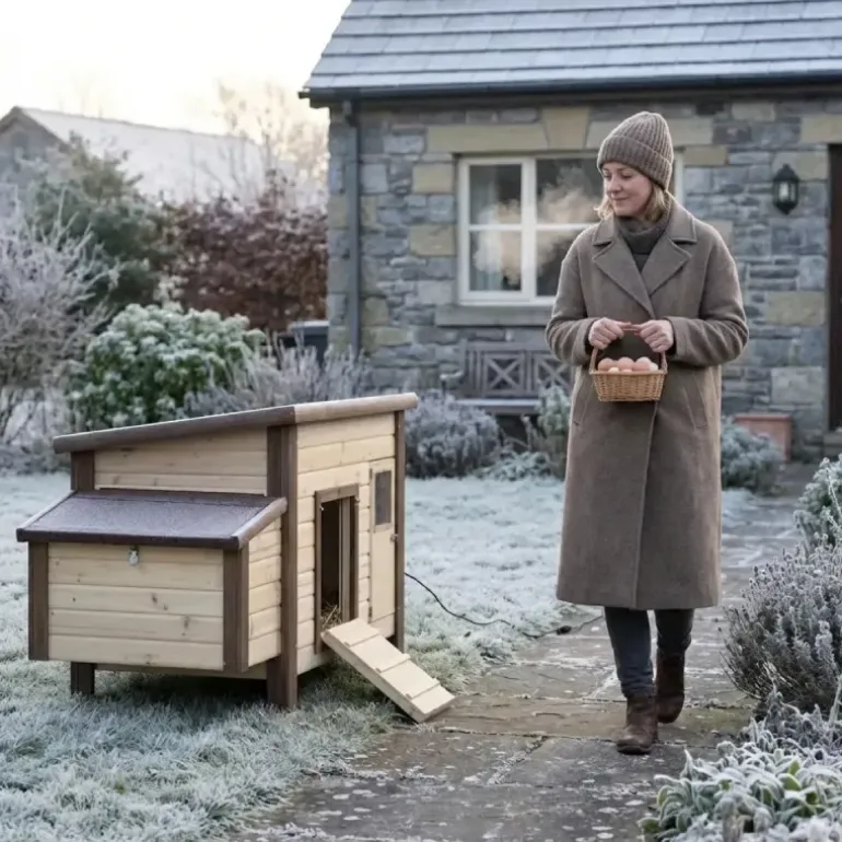 Poulailler chauffant et isolé avec thermostat 3 à 4 poules