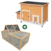 Poulailler Hefa+ avec enclos intégré 200x115x75cm - Jusqu'à 6 poules