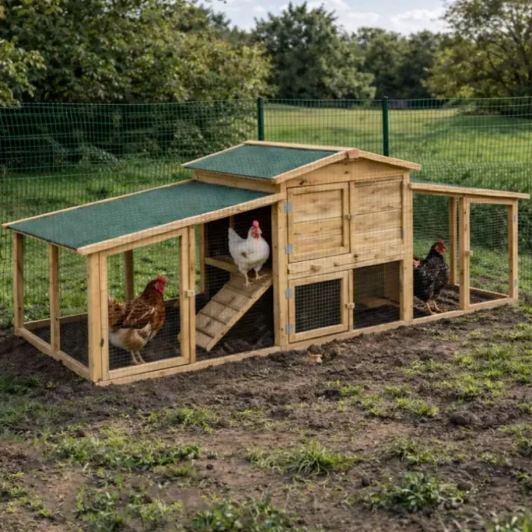 Poulailler Villa Cocotte en Pin Traité - Jusqu'à 4 Poules