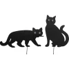 Épouvantails chats pour potager lot de 2