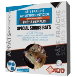 Pâte fraiche ALTO raticide/souricide 150g difénacum